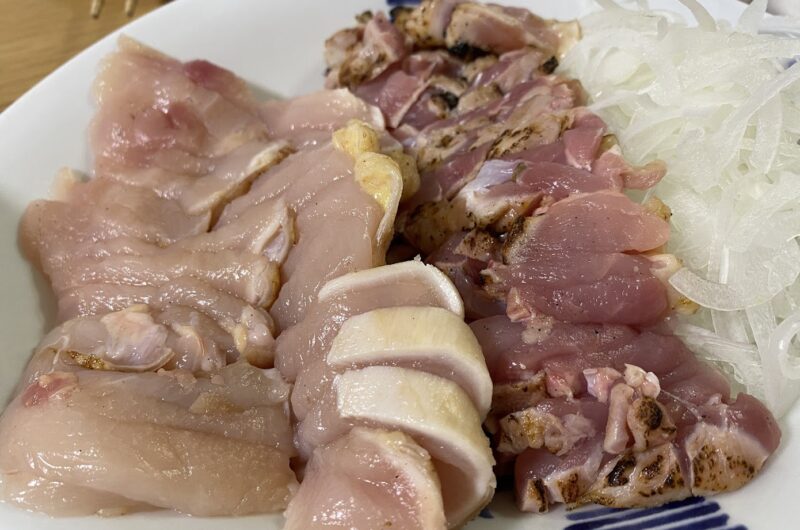 肉の大野屋の鶏刺し